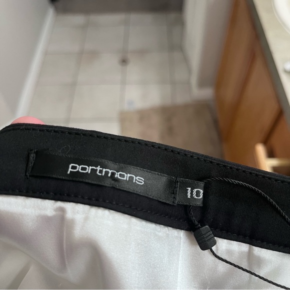 NWT Portmans womens geometric print asymmetrical skirt white 10 cyberpunk - Picture 6 of 6